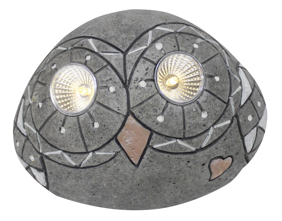LED Dekostein-Eule mit Solar | 2 Motive