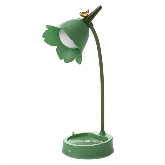 Blumen LED Schreibtischlampe für Studenten Schlafzimmer Raumbeleuchtung Touch Leselampe Augenschutz Multifunktionslampe Tischleuchte